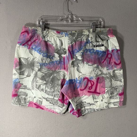 Vintage T&C Surf Designs Hawaii Floral Shorts Trunks USA Made Size L/XL - Picture 4 of 6